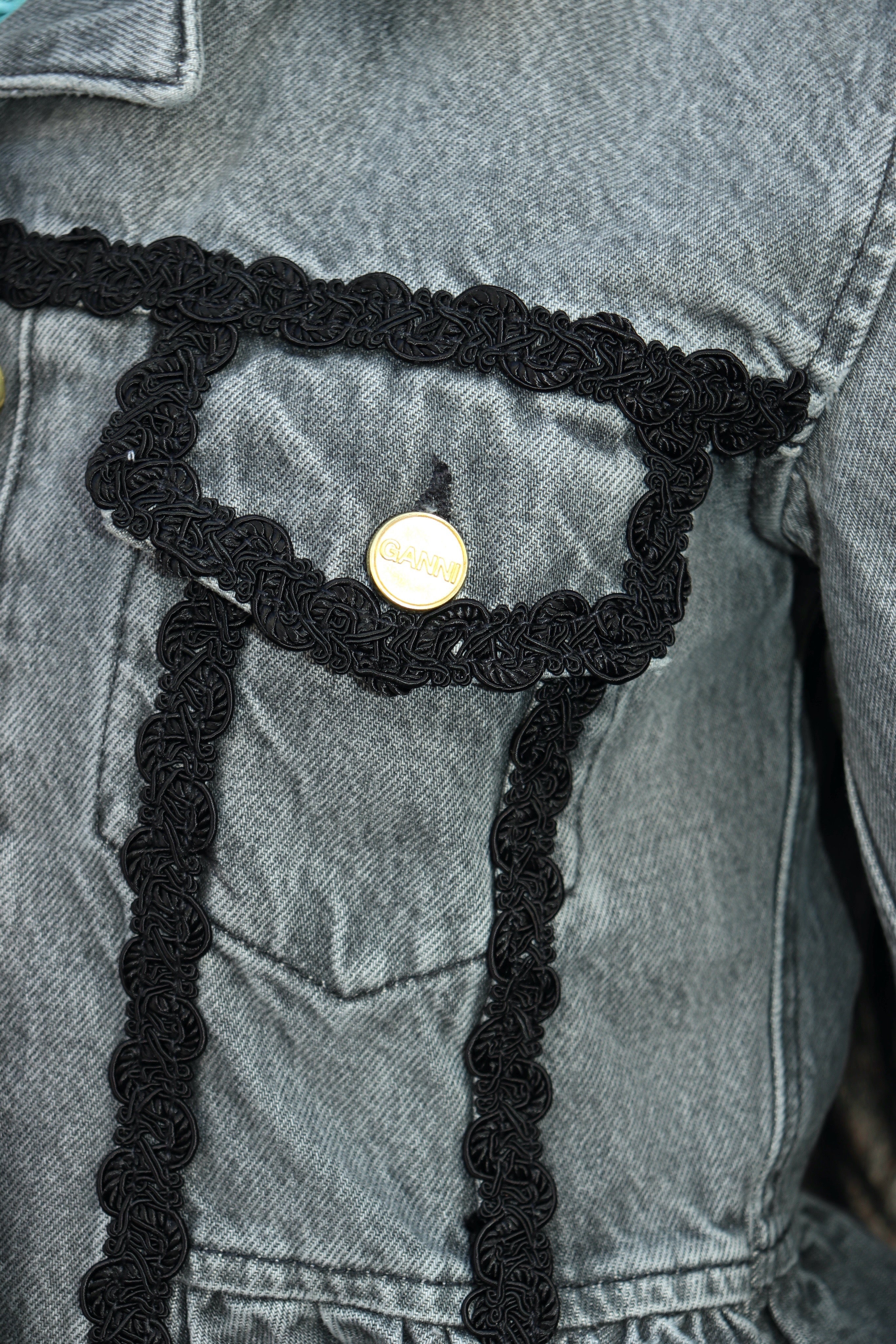 GANNI(ガニー)のRigid Denim Jacket Slate Greyの通販｜PALETTE art