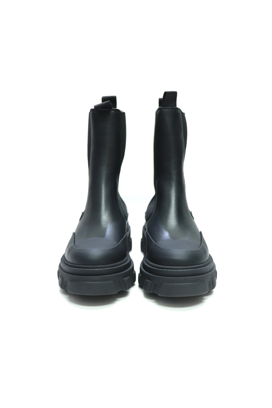 GANNI  Cleated Mid Chelsea Boot Black Stitch