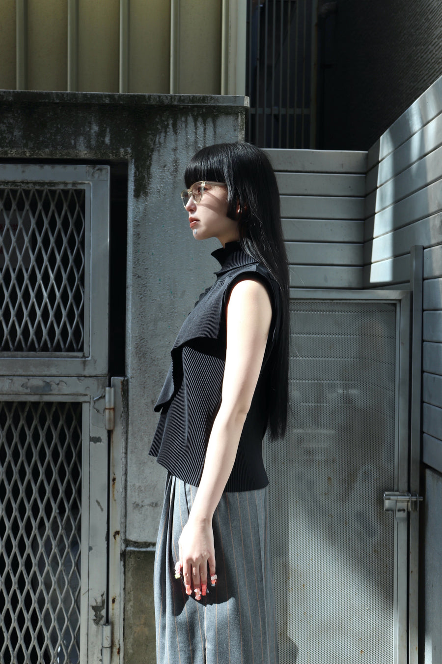 kotohayokozawa(コトハヨコザワ)のTODO WAVE TOP SLEEVELESS HIGHNECK