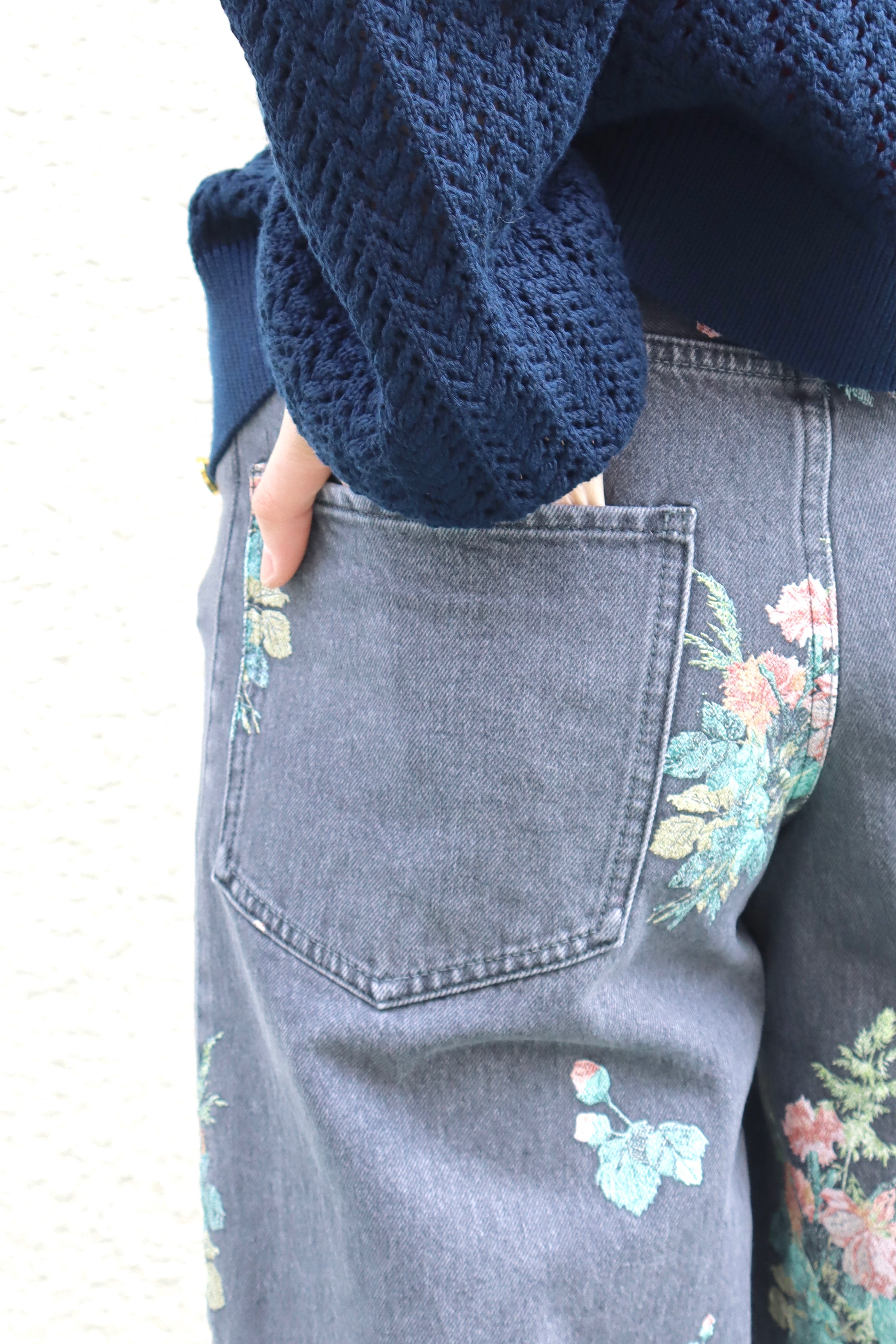 BED J.W. FORD(ベッドフォード)のDenim Wide Pants BLACKの通販
