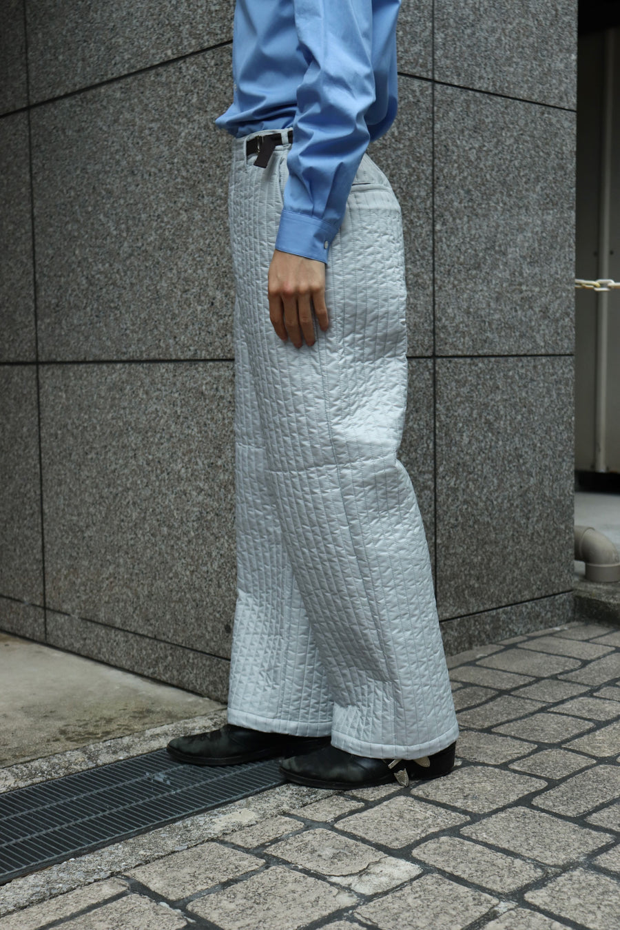 beta post  wide-wale quilting pants