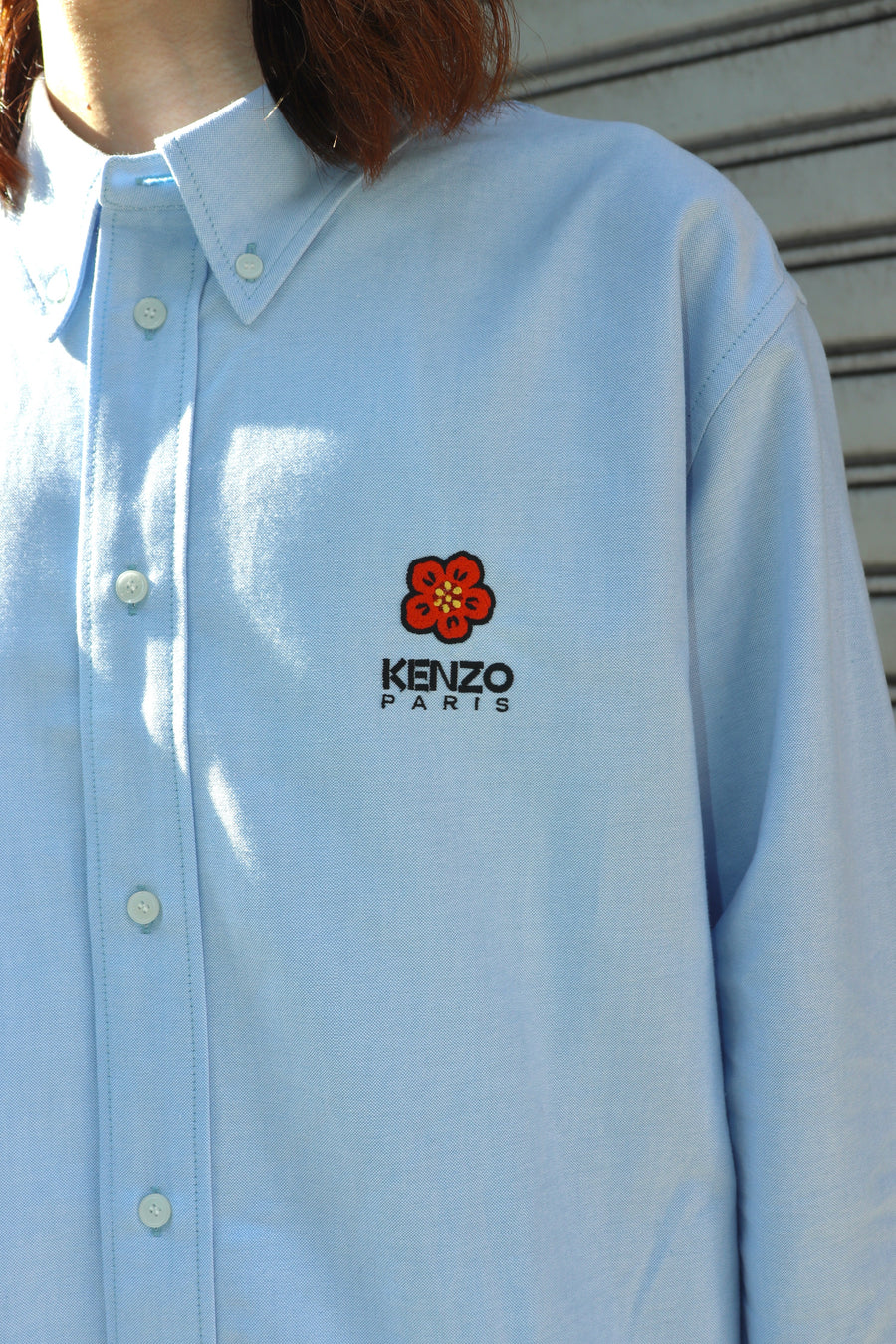 KENZO  BOKE FLOWER CREST CASUAL SHIRT(SKY BLUE)