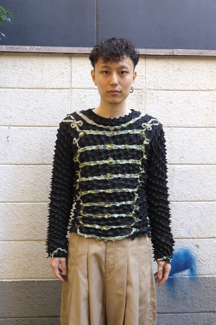 MASU SPIKY TOPS - BLACK 24FW AW サイズ48 MASU(エムエーエスユー)のNAPOLEON SPIKY TOPS BLACKの通販｜PALETTE