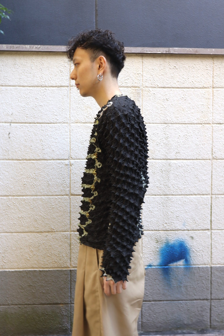 トップス A MACHINE Spiky knit MASU(エムエーエスユー)のNAPOLEON SPIKY TOPS BLACKの通販｜PALETTE