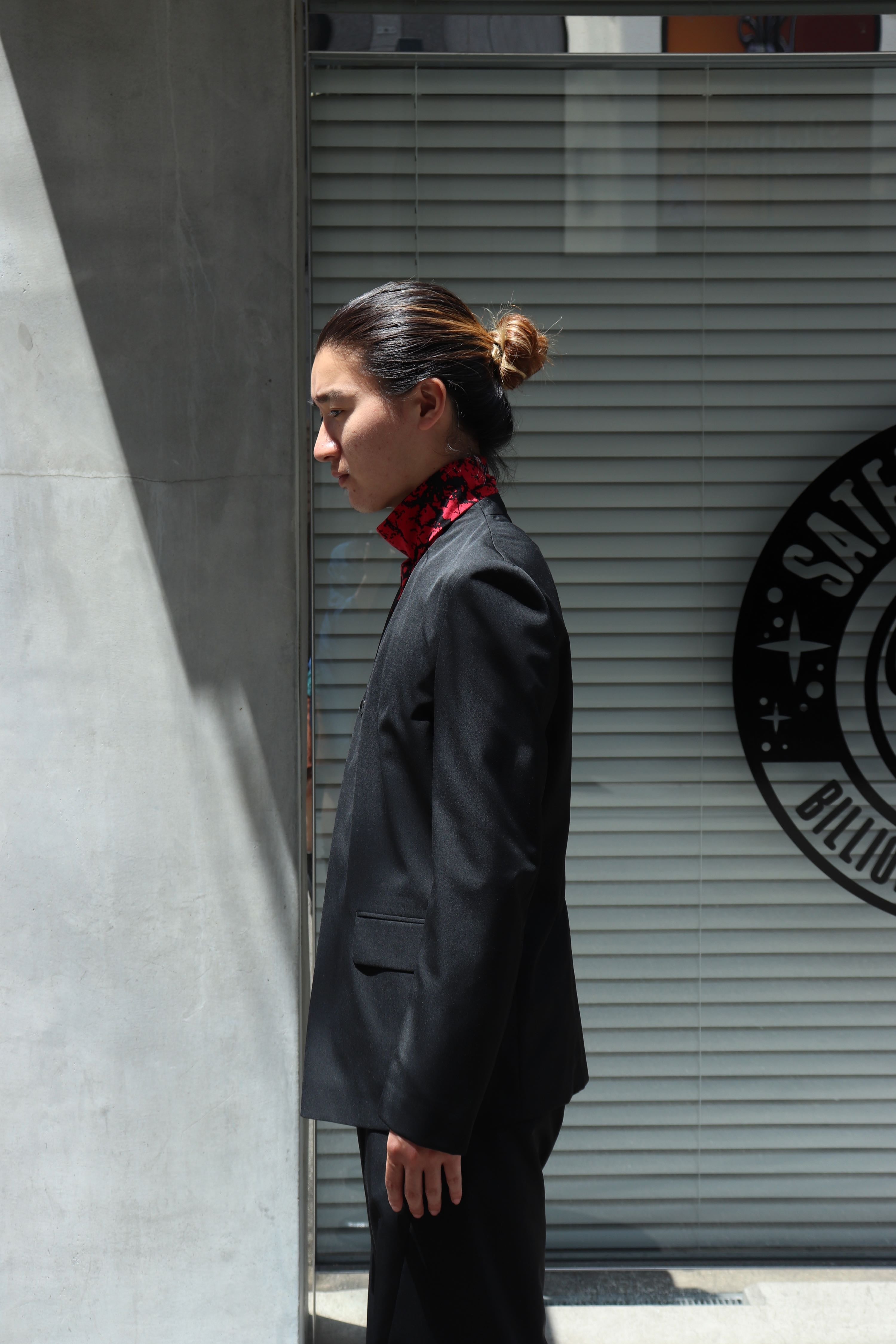 参考上代80000円 YUKI HASHIMOTO Y NECK JACKET ワイネックジャケット  ユウキハシモト 241-01-0302BK ブラック 48 （13488M） YUKI HASHIMOTO(ユウキハシモト)のY NECK JACKETの通販｜PALETTE art