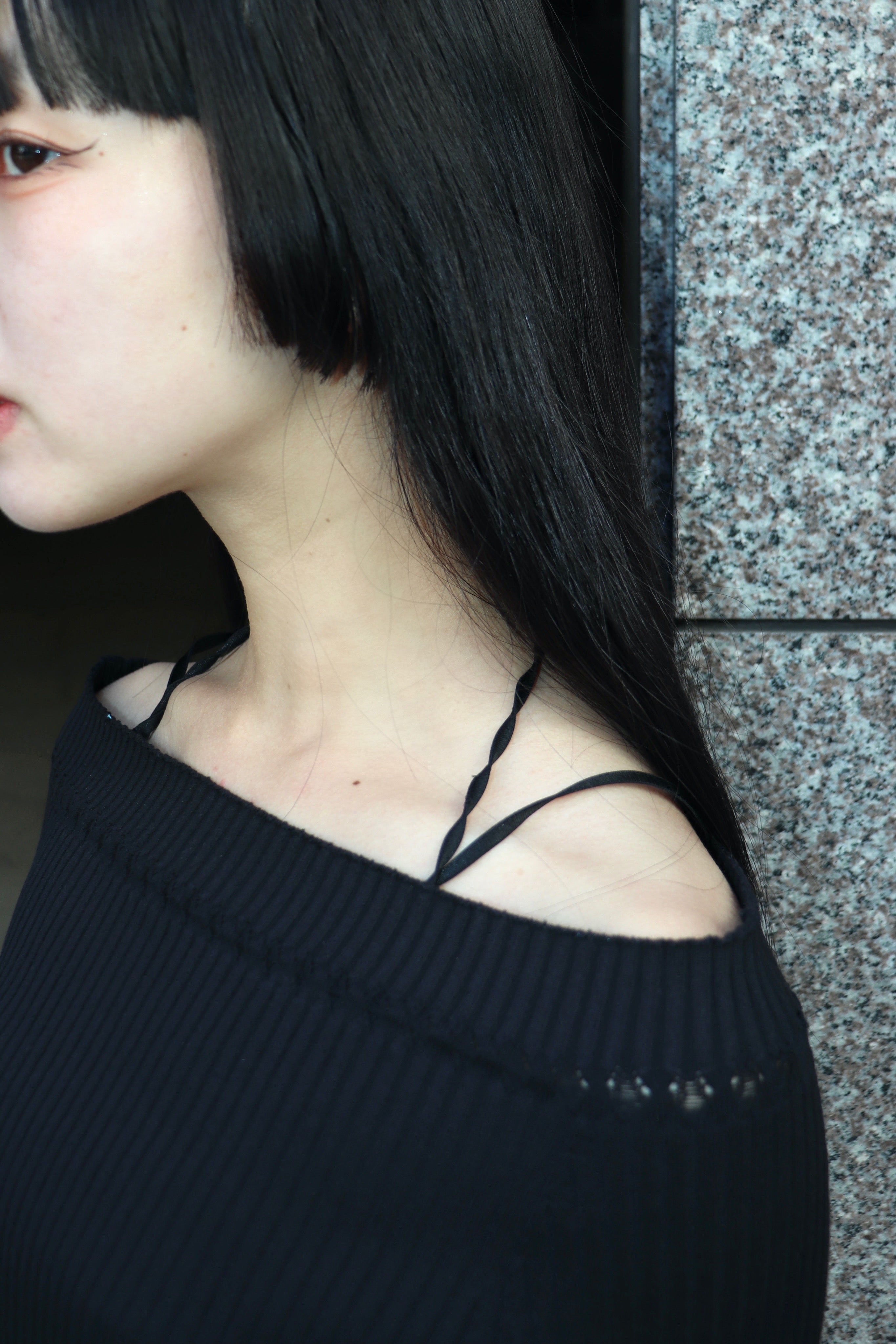 JUUKIFF(ジューキフ)のLACE RIBBED TOP IN MIXED COTTONの通販 JUUKIFF(ジューキフ)のLACE RIBBED TOP IN MIXED COTTONの通販