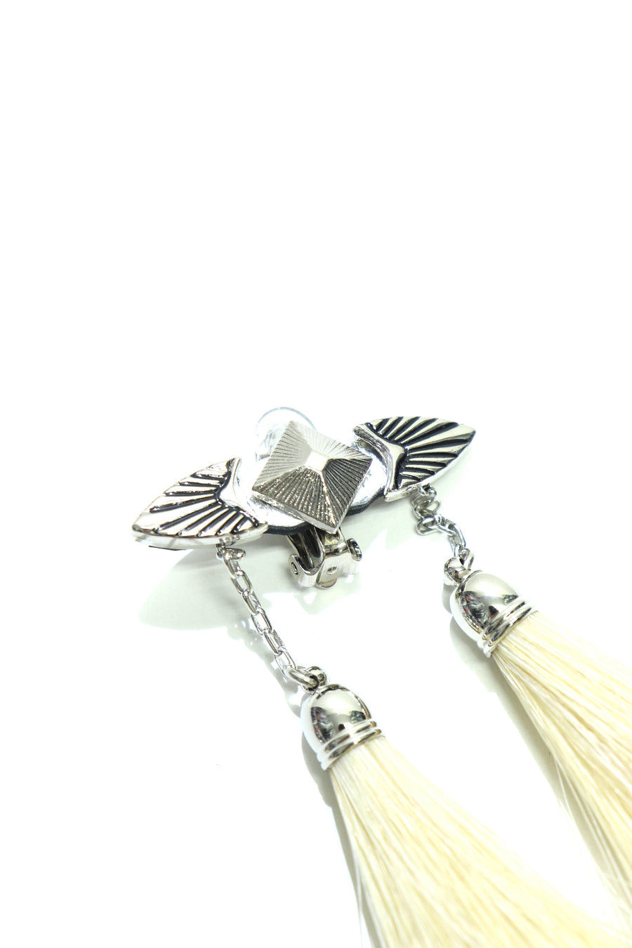 TOGA TOO  Metal fringe earrings