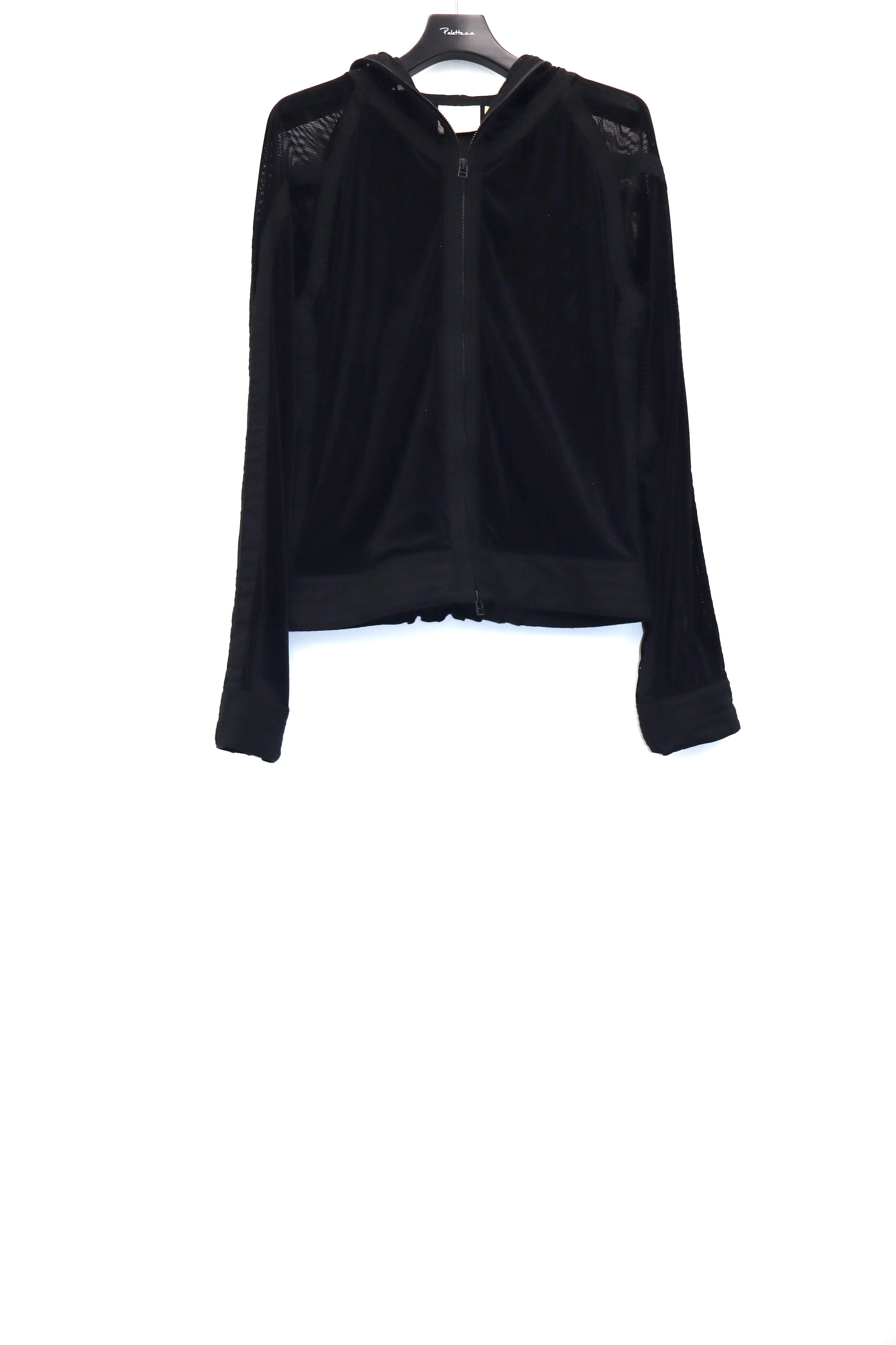 JIAN YE(ジェンイェ)のMESH HOODIE 参 BLACK(フーディー)の通販