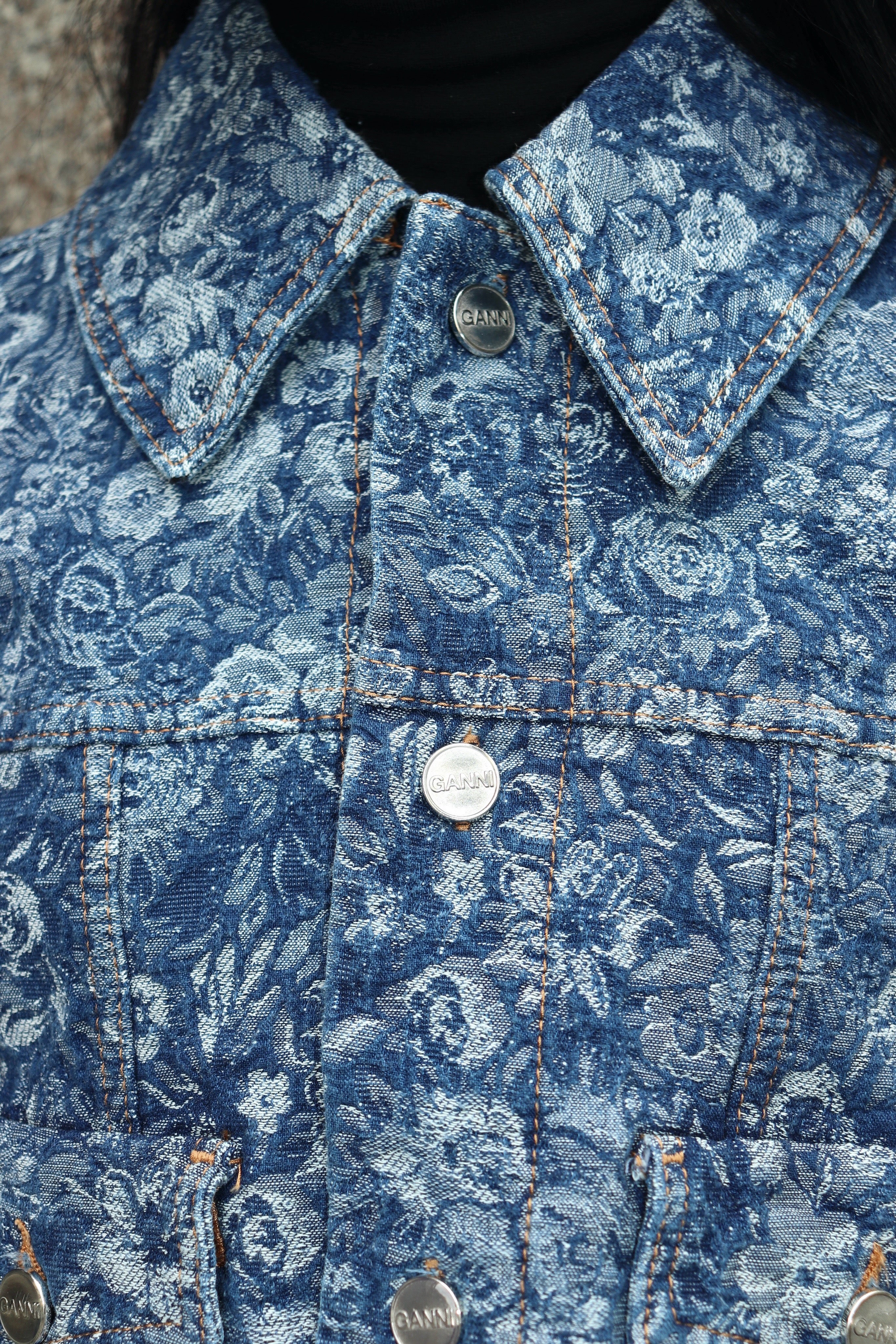 GANNI(ガニー)のTapestry Denim Jacket Mid Blue Vintageの通販 