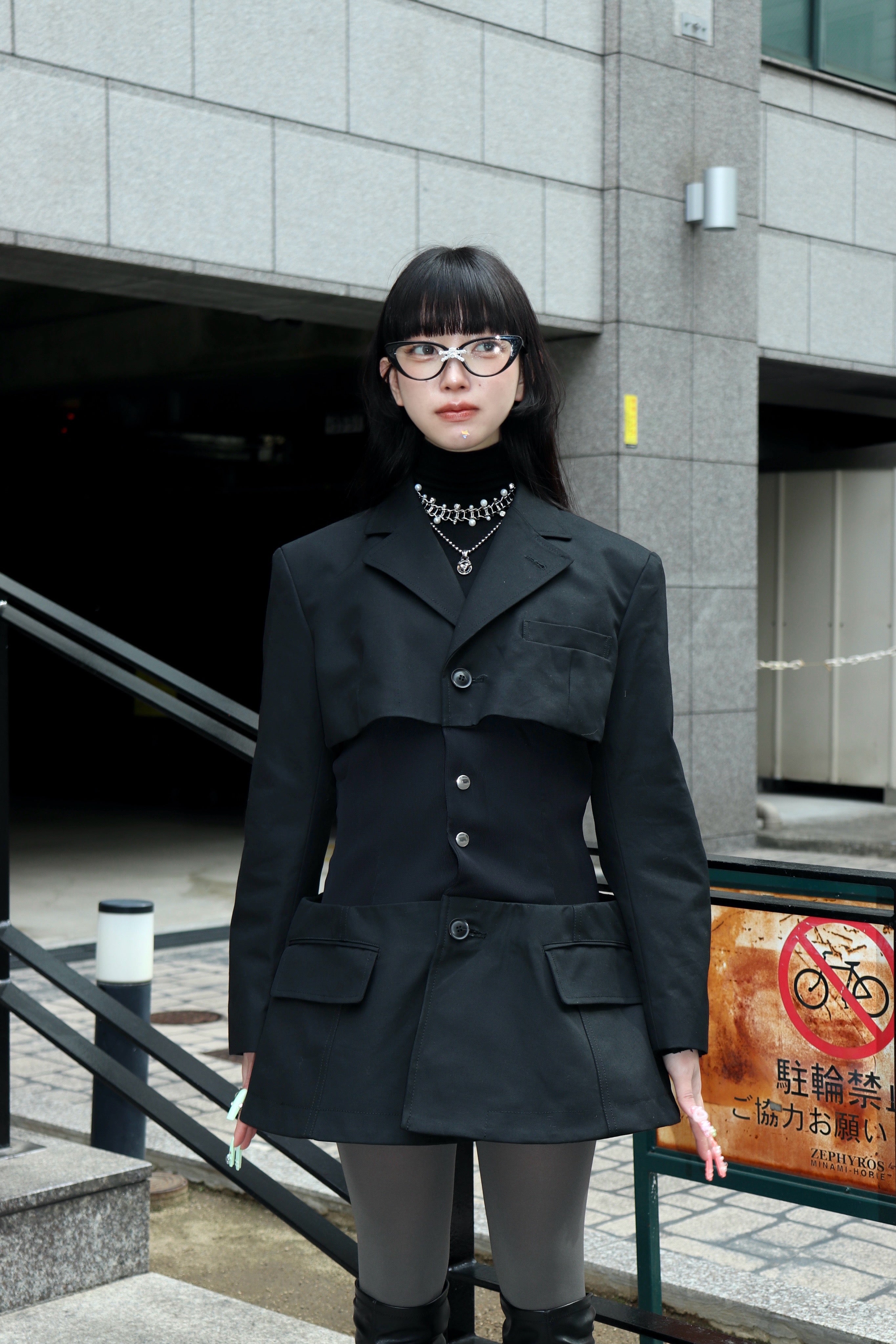 TOGA(トーガ)のRibbed waist jacket BLACKの通販｜PALETTE art aliveの