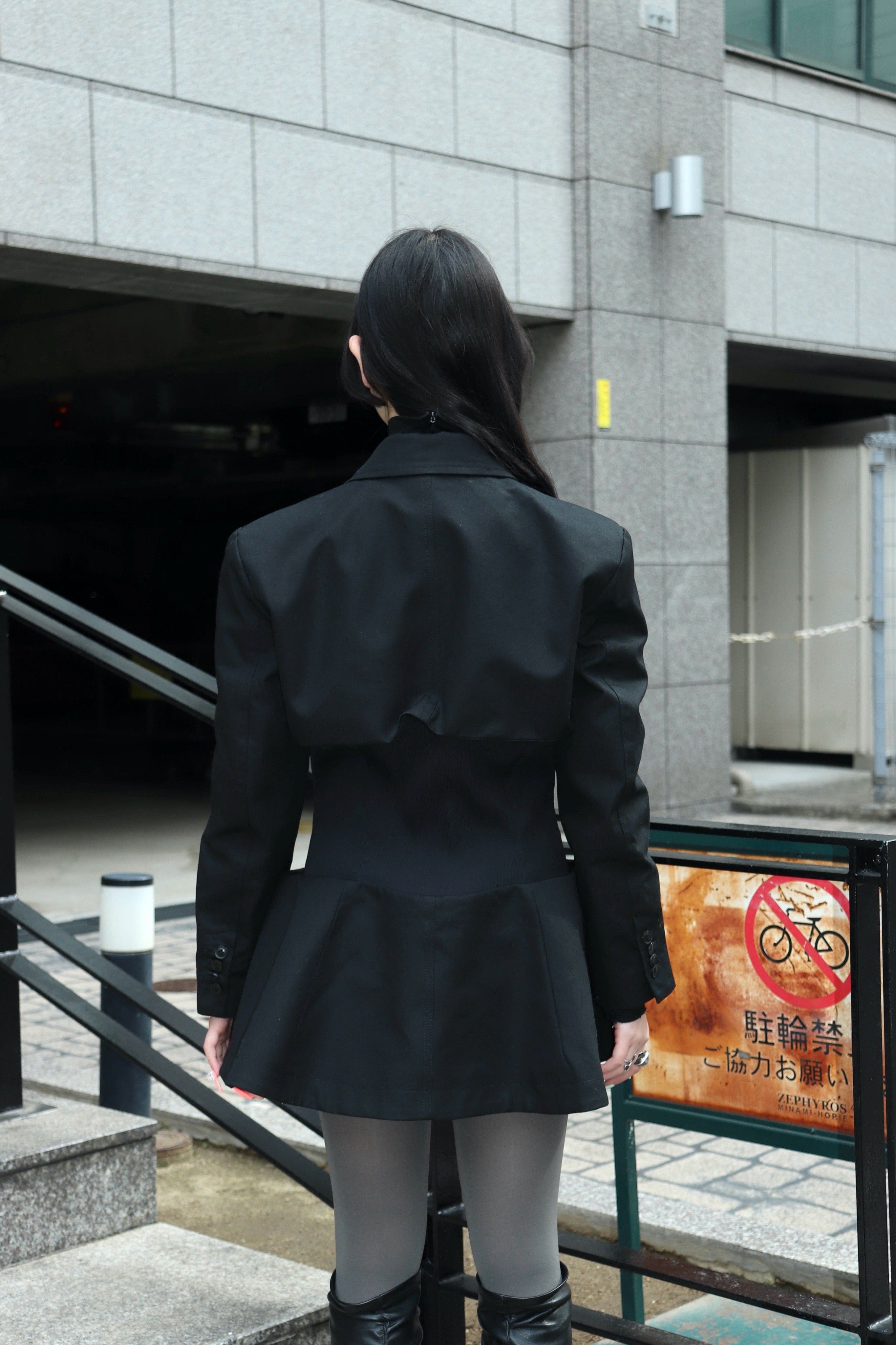 TOGA(トーガ)のRibbed waist jacket BLACKの通販｜PALETTE art aliveの