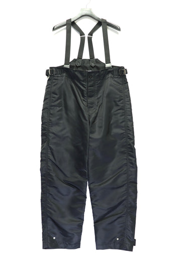 TOGA VIRILIS  Nylon twill suspenders pants(BLACK)