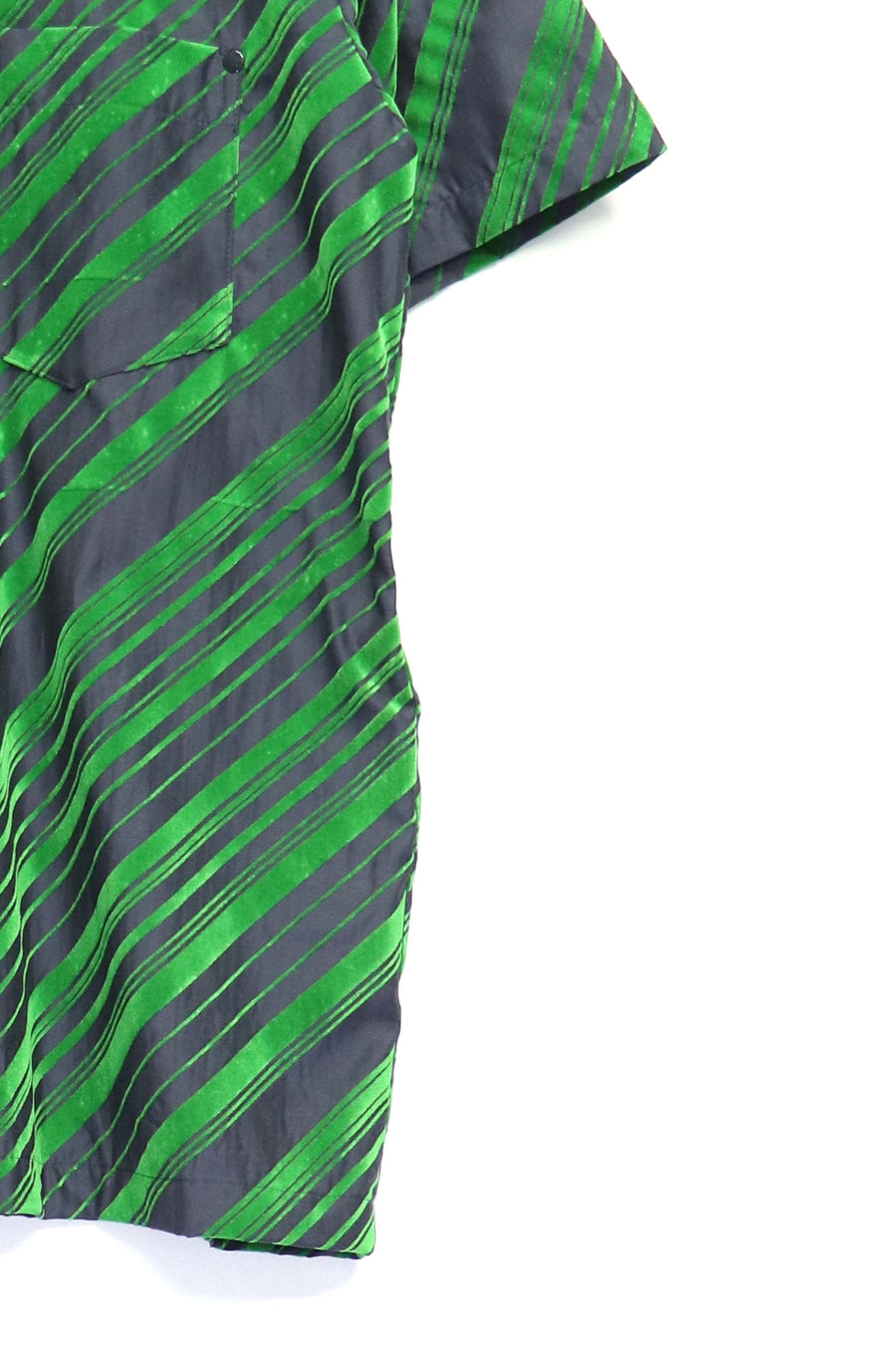 TOGA TOO  Flocky print S/S shirt(GREEN)