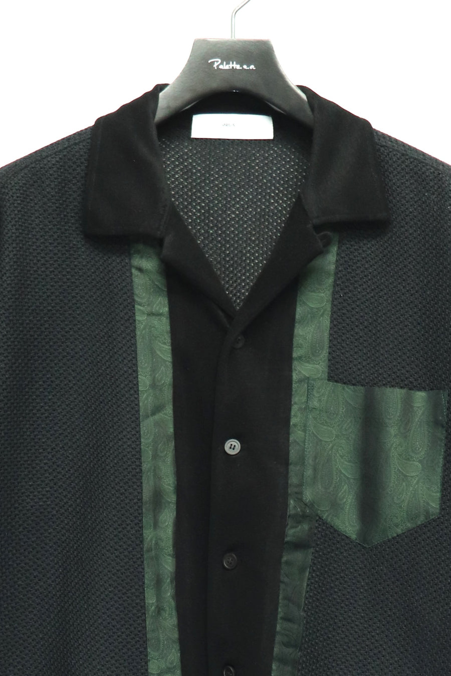 TOGA VIRILIS  Raschel mesh shirt S/S(BLACK)