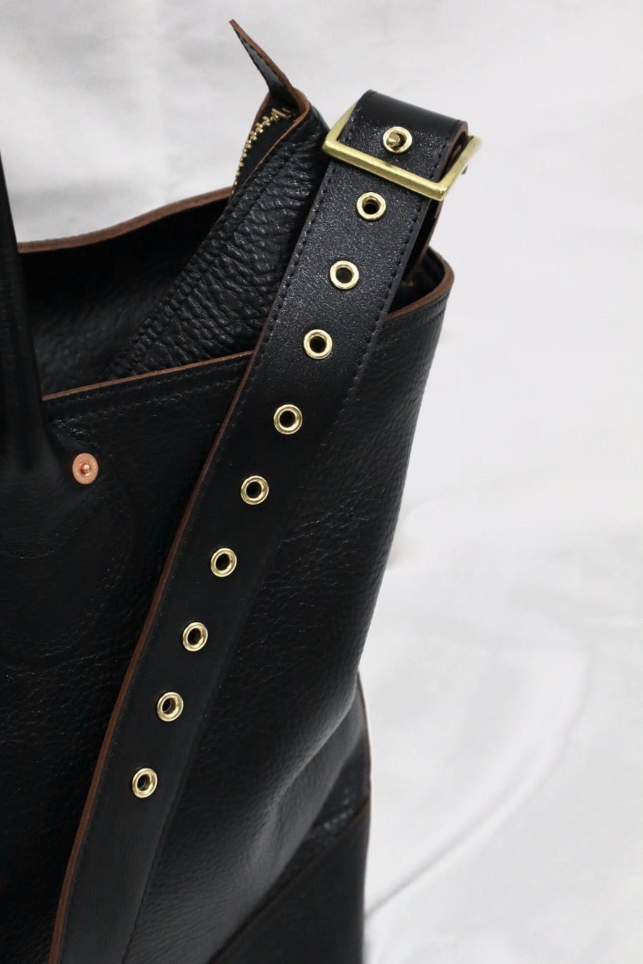 バッグ SUGARHILL LEATHER TOTE BAG SUGARHILL】LEATHER TOTE BAG(BLACK SHRINK)｜シュガーヒル バック
