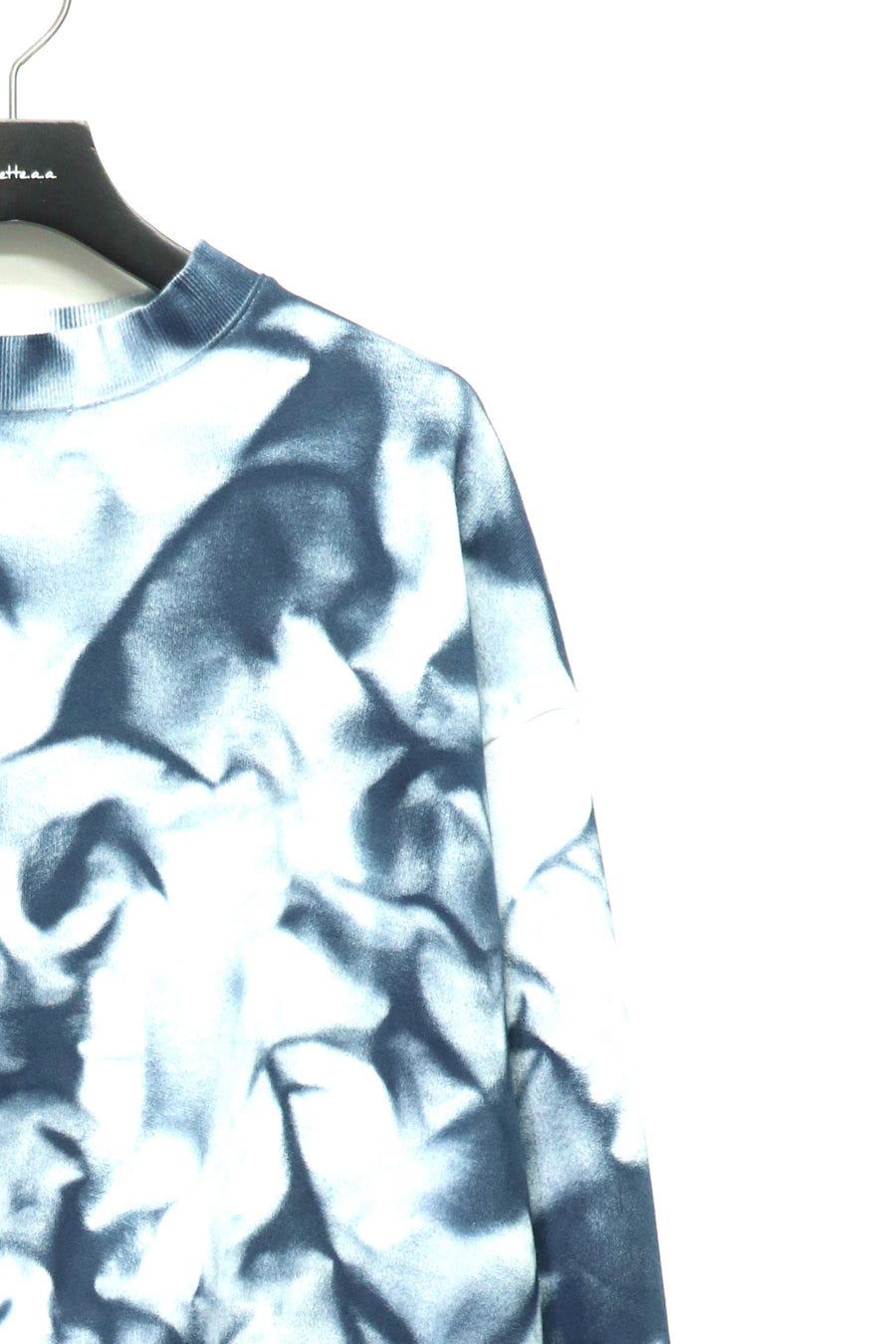 SHINYAKOZUKA  OVERDYED CREW NECK(WHITE NAVY)