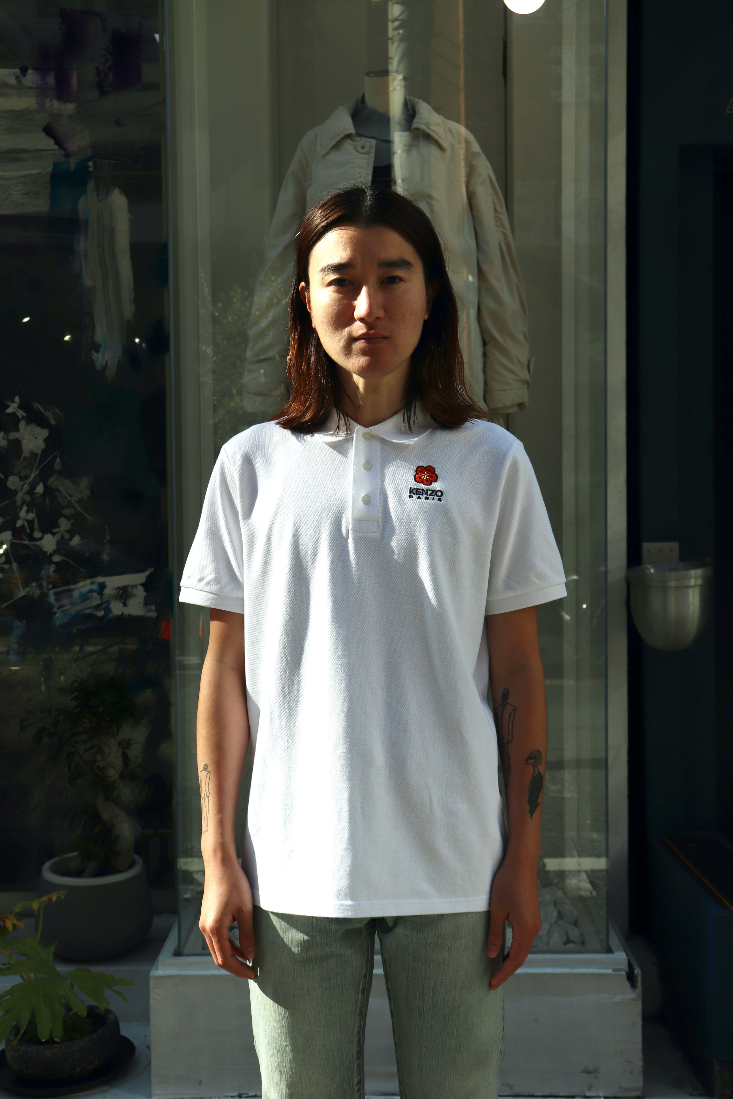 KENZO(ケンゾー)のBOKE FLOWER SLIM POLO WHITEの通販｜PALETTE art 