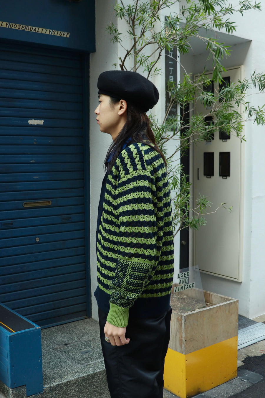 TOGA VIRILIS  Jacquard knit cardigan(NAVY)