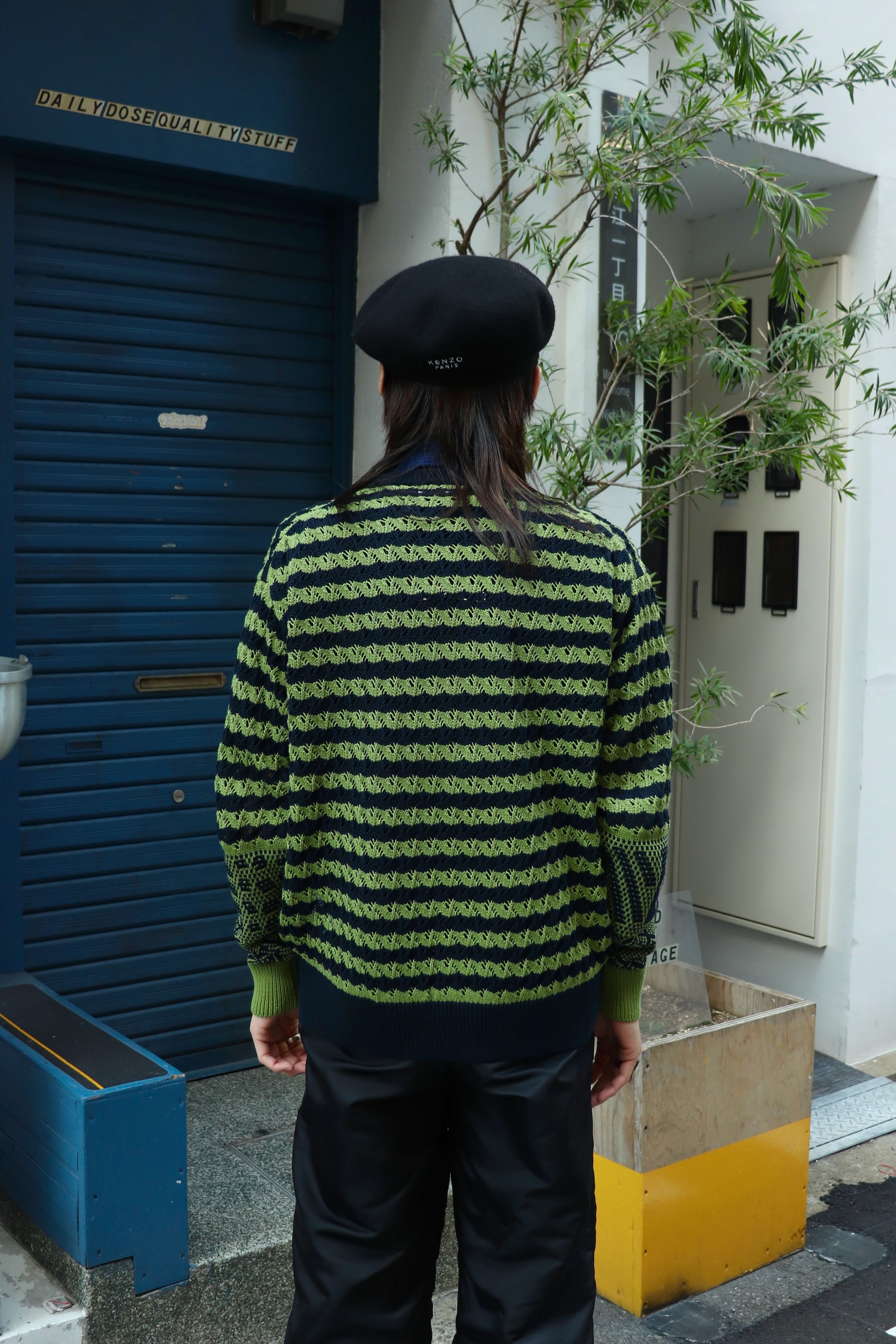 TOGA VIRILIS(トーガ ビリリース)のJacquard knit cardigan NAVYの通販