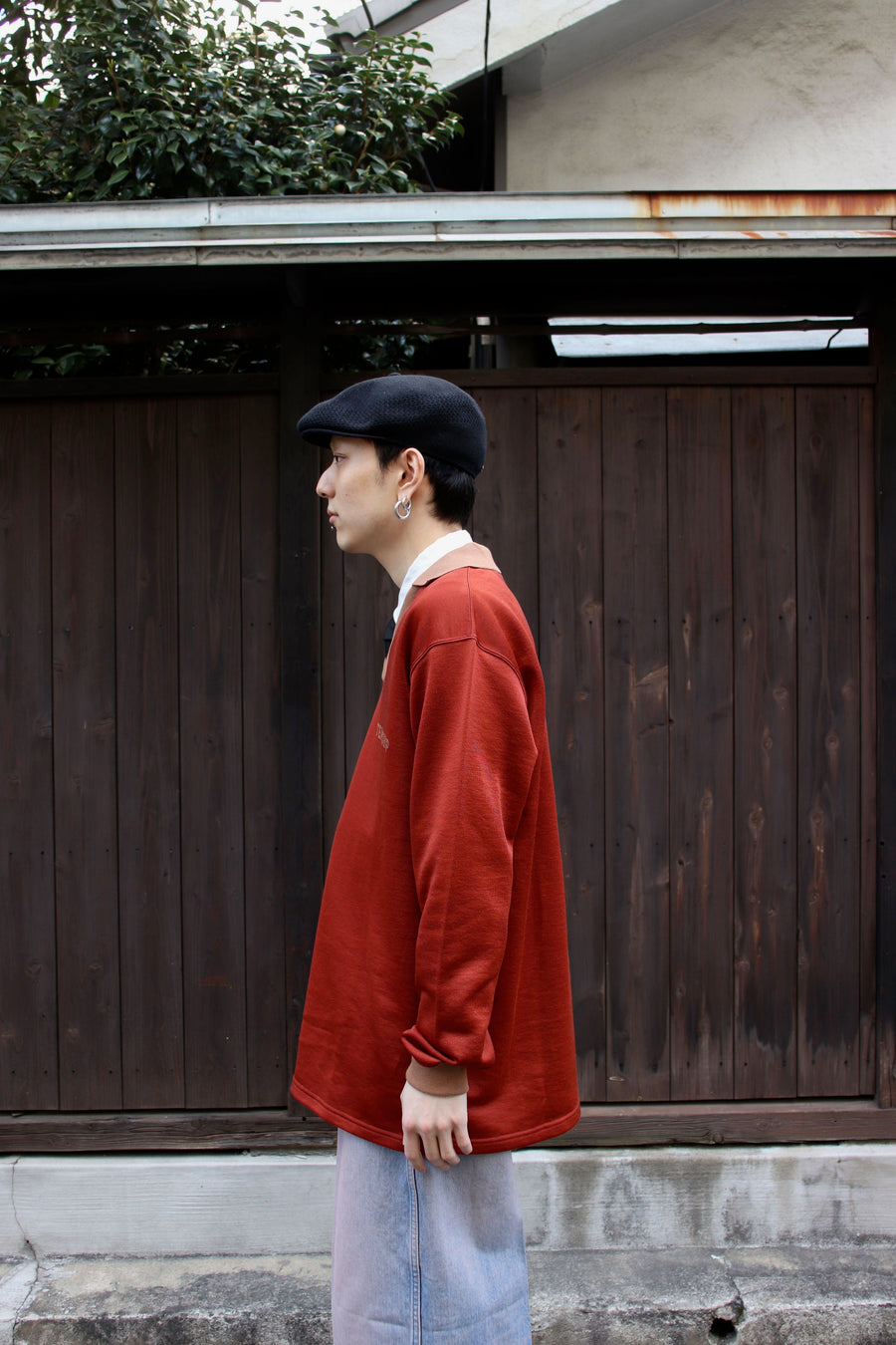 Taiga Igari  Two-Tone Racing Shirt(RED BROWN)