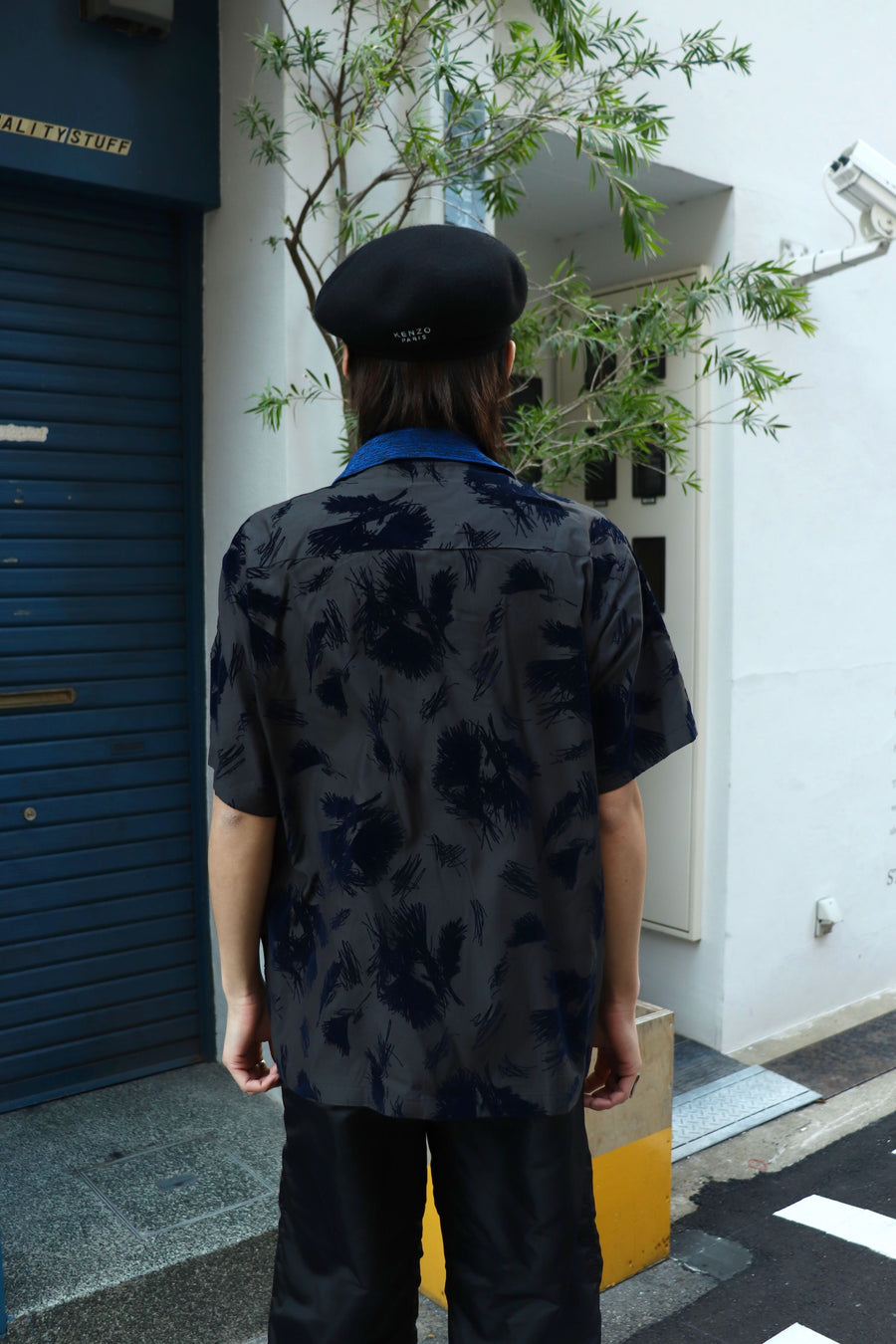 TOGA TOO  Flocky print S/S shirt(BLACK)