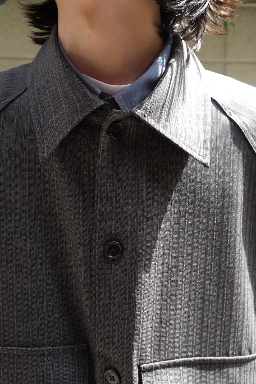 SUGARHILL(シュガーヒル)のSUMMER WOOL BLOUSON GRAY STRIPEの通販