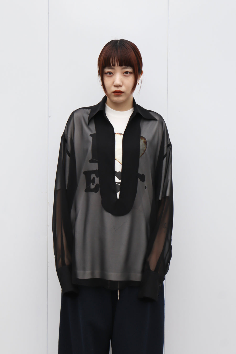 SUGARHILL(シュガーヒル)のSHEER SKIPPER SHIRT BLACKの通販｜PALETTE