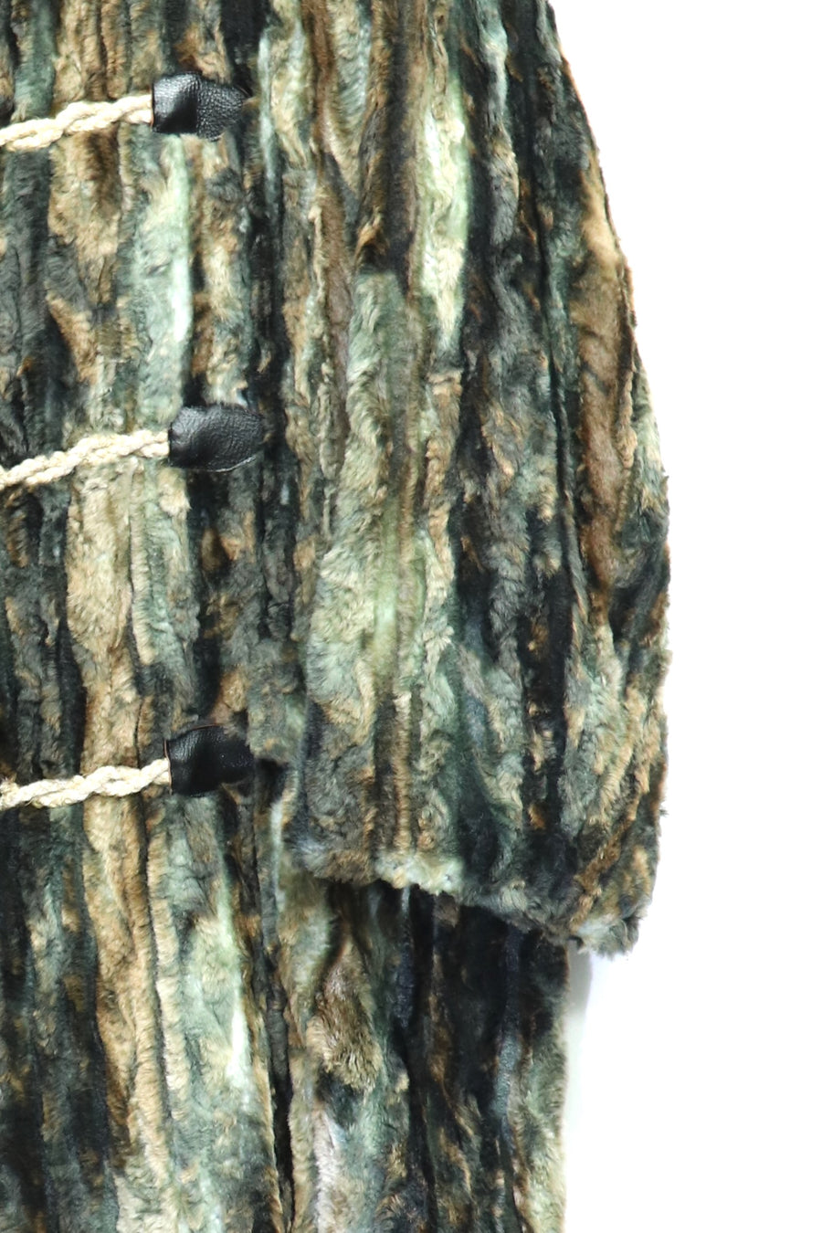 SUGARHILL  FUR COAT(BLACK & GREEN)