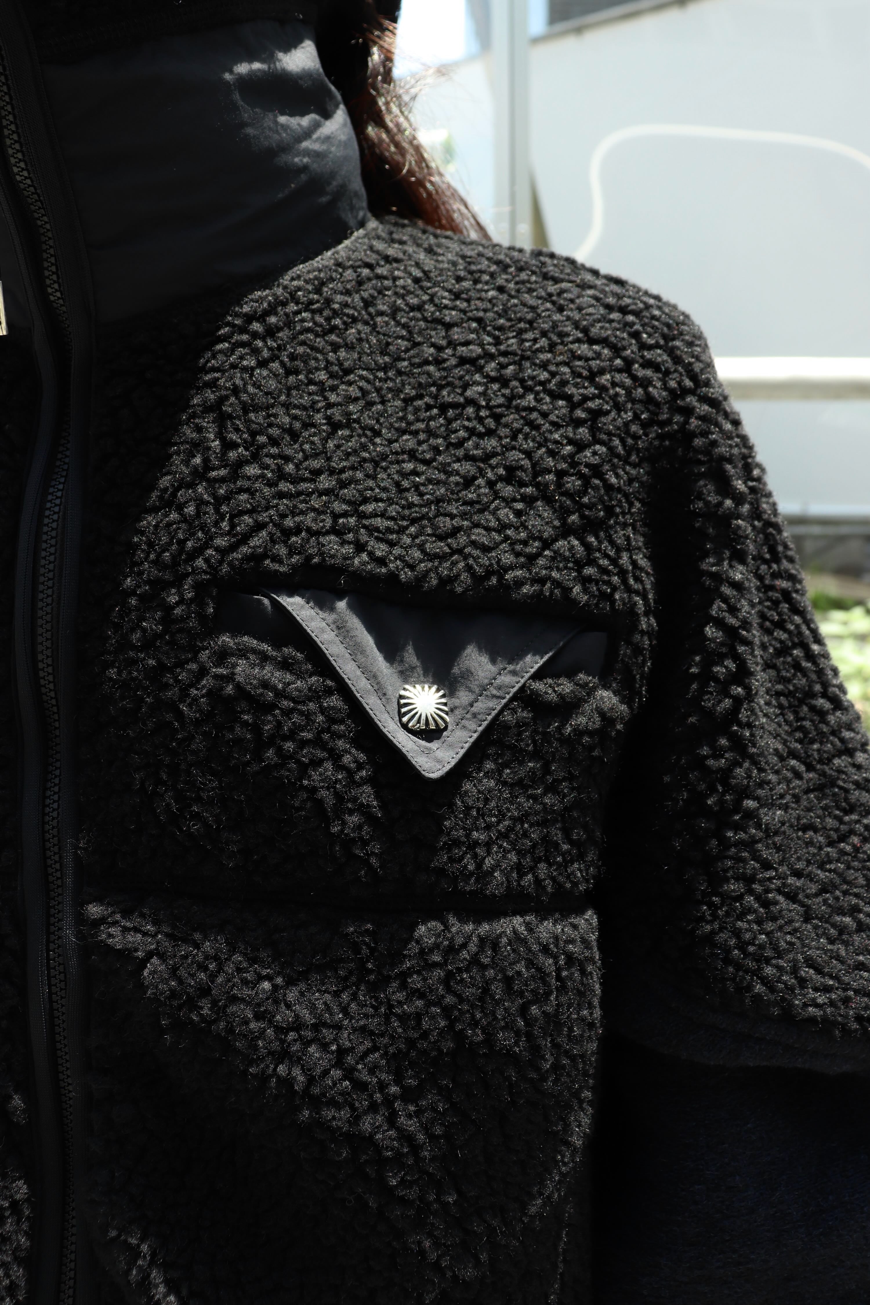 TOGA VIRILIS(トーガ ビリリース)のWool jersey blouson BLACKの通販