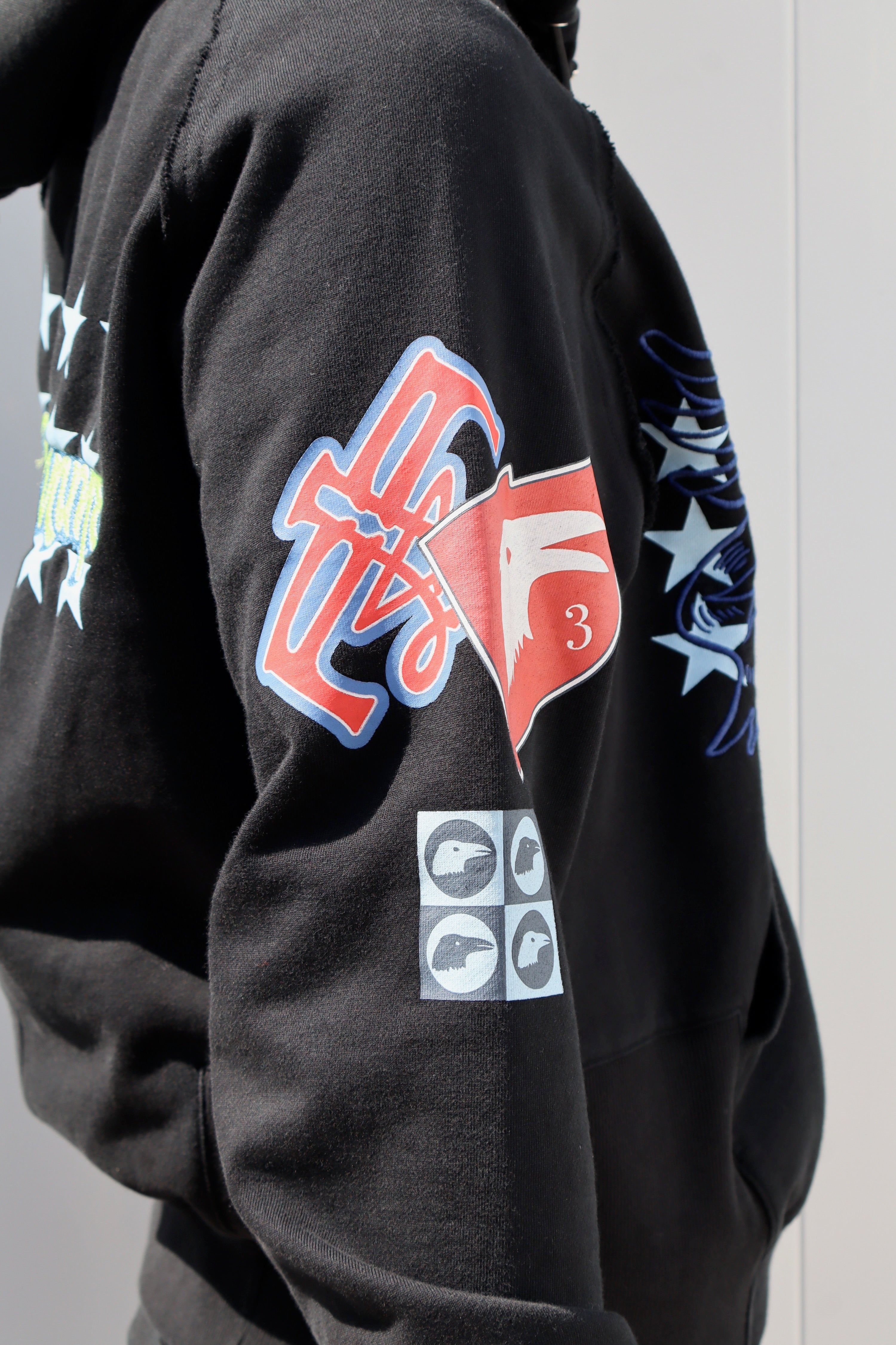 FAF(エフエーエフ)のPrinted Zip-Up Hoodie BLACKの通販｜PALETTE art