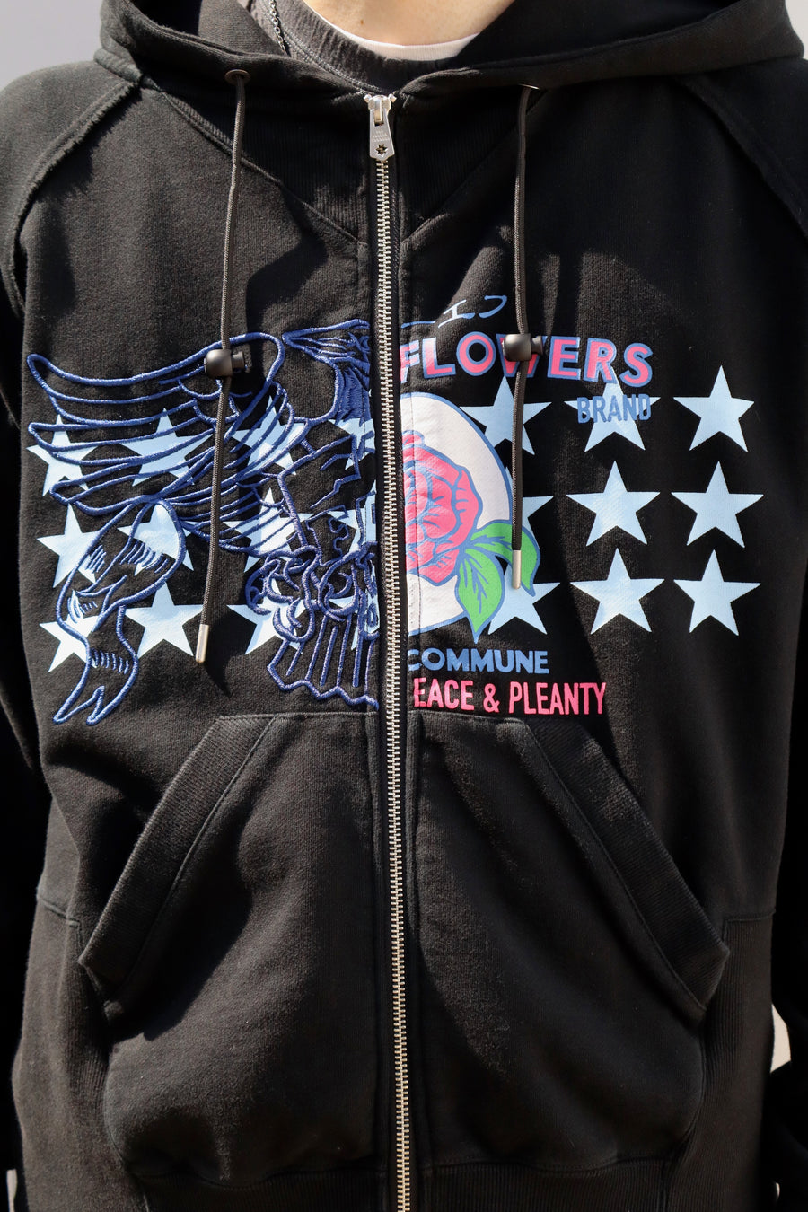 FAF(エフエーエフ)のPrinted Zip-Up Hoodie BLACKの通販｜PALETTE art