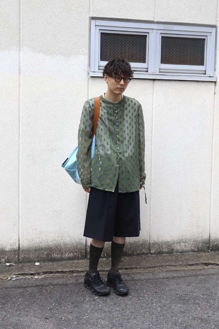BED j.w. FORD  Drop-pattern Collar less Shirts(GREEN)