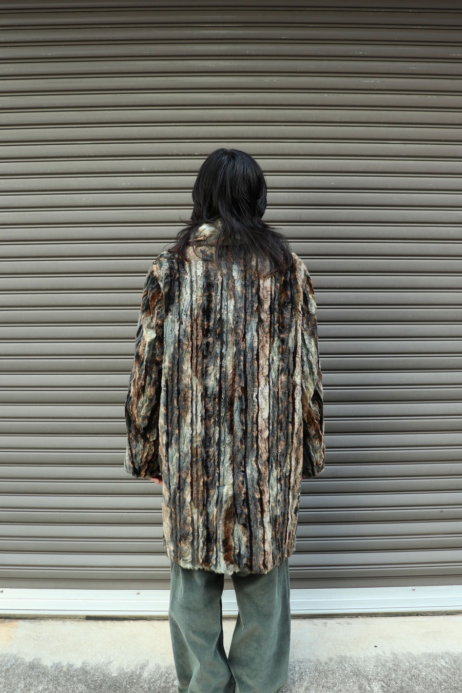 SUGARHILL  FUR COAT(BLACK & GREEN)