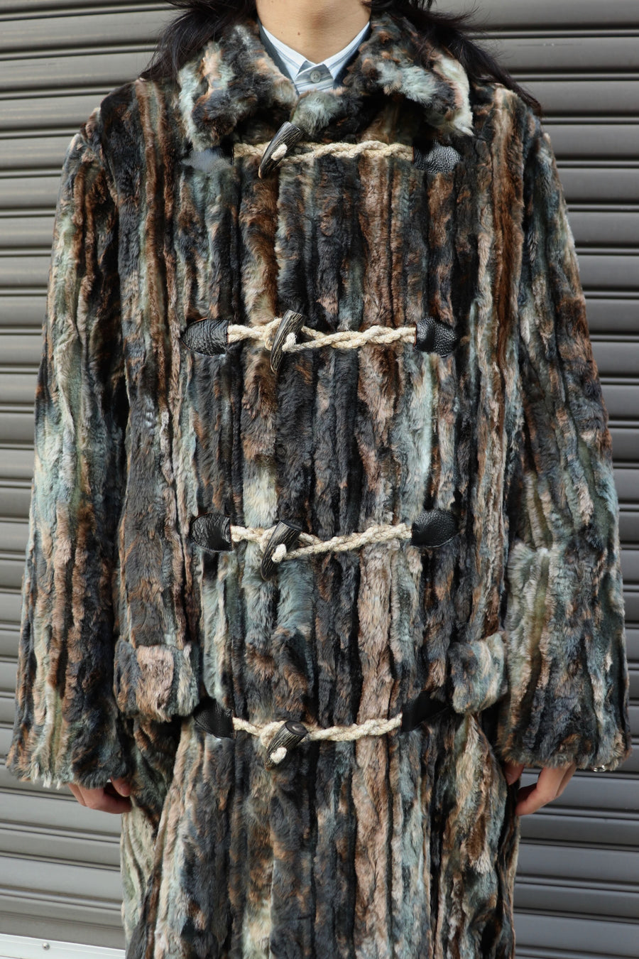 SUGARHILL  FUR COAT(BLACK & GREEN)