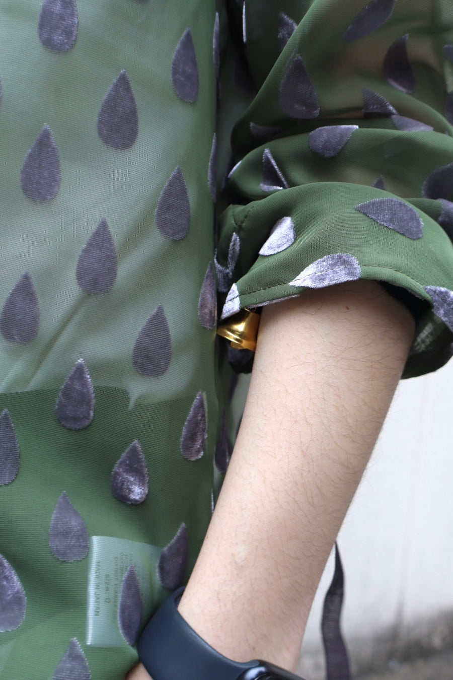 BED j.w. FORD  Drop-pattern Collar less Shirts(GREEN)