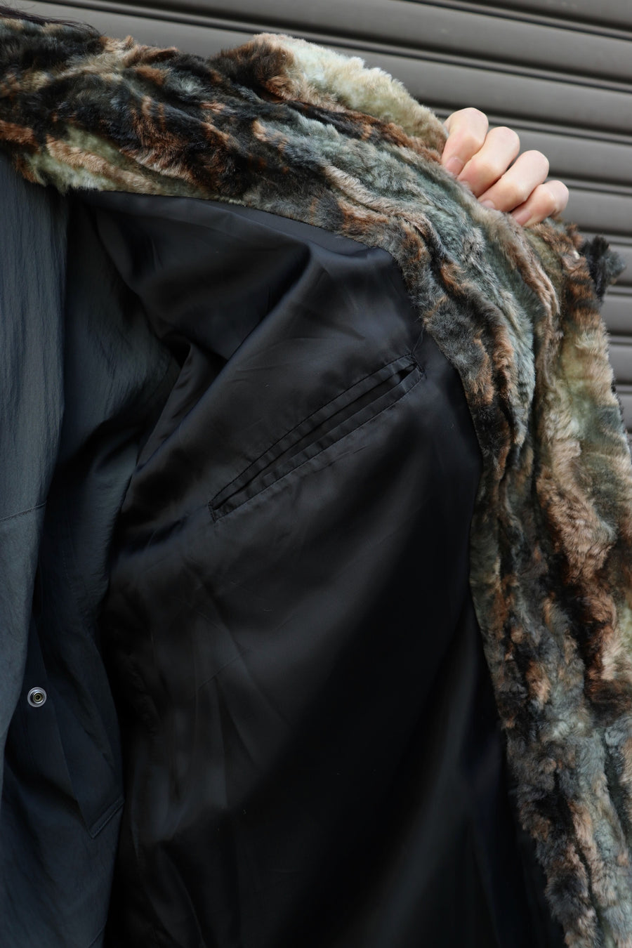 SUGARHILL  FUR COAT(BLACK & GREEN)