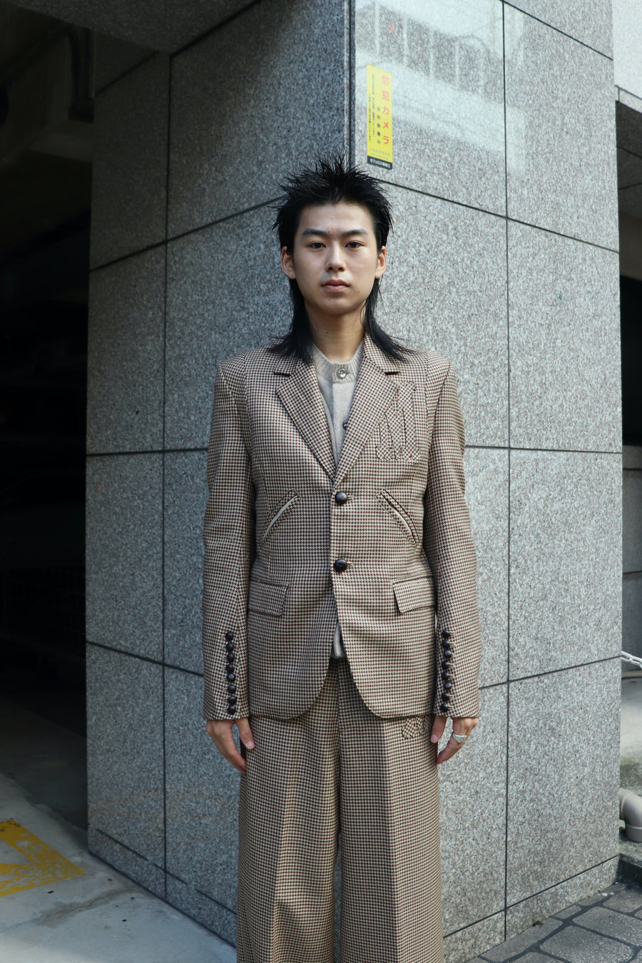 MASU  VARSITY TAILORED JACKET(BROWN)