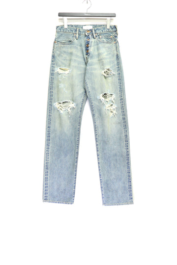 SUGARHILL  DAMAGED MODERN DENIM PANTS STRAIGHT CUT