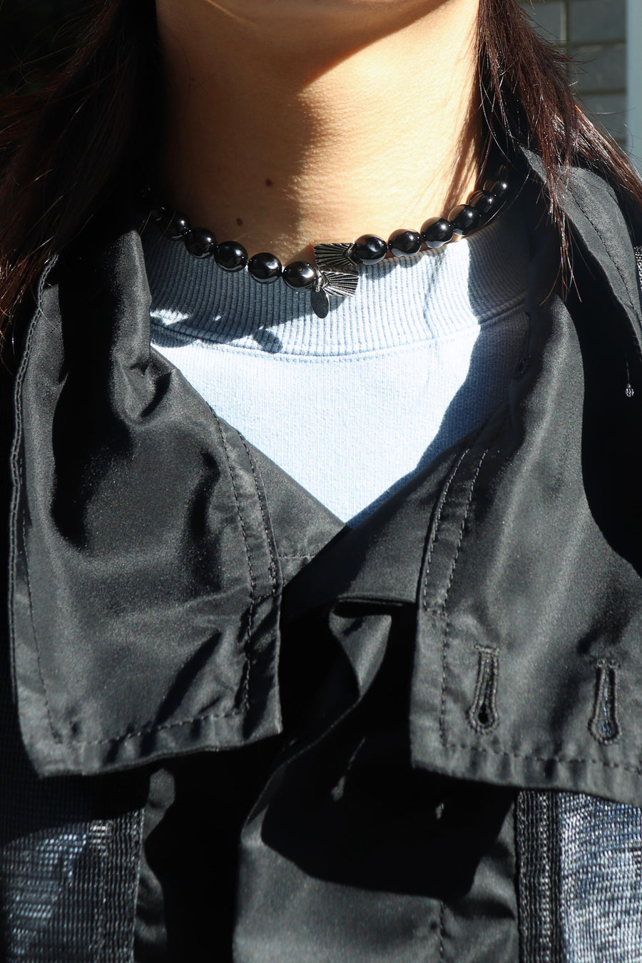 TOGA TOO  Pearl choker(BLACK)