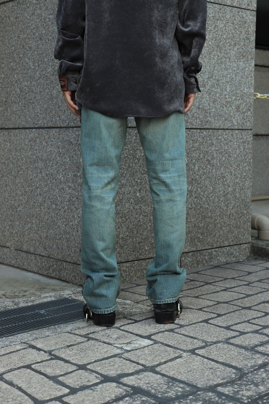 SUGARHILL  DAMAGED MODERN DENIM PANTS STRAIGHT CUT