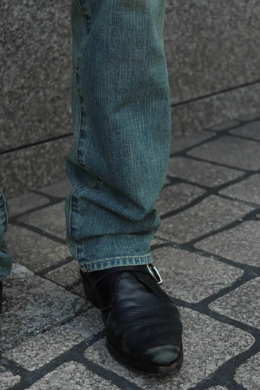 SUGARHILL  DAMAGED MODERN DENIM PANTS STRAIGHT CUT