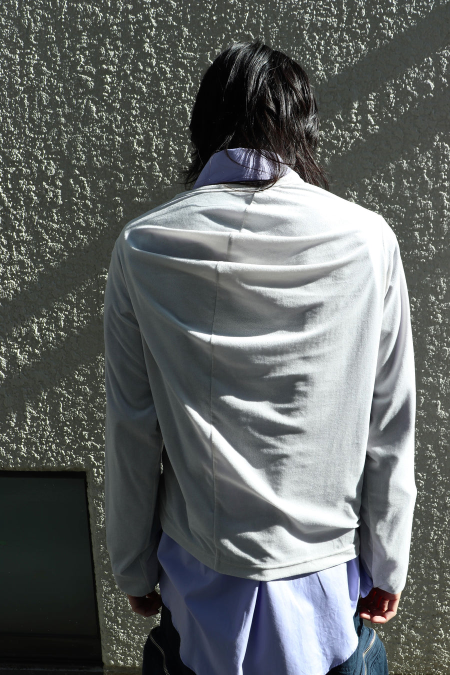 HOMMENA  Drape Long Sleeve Tee