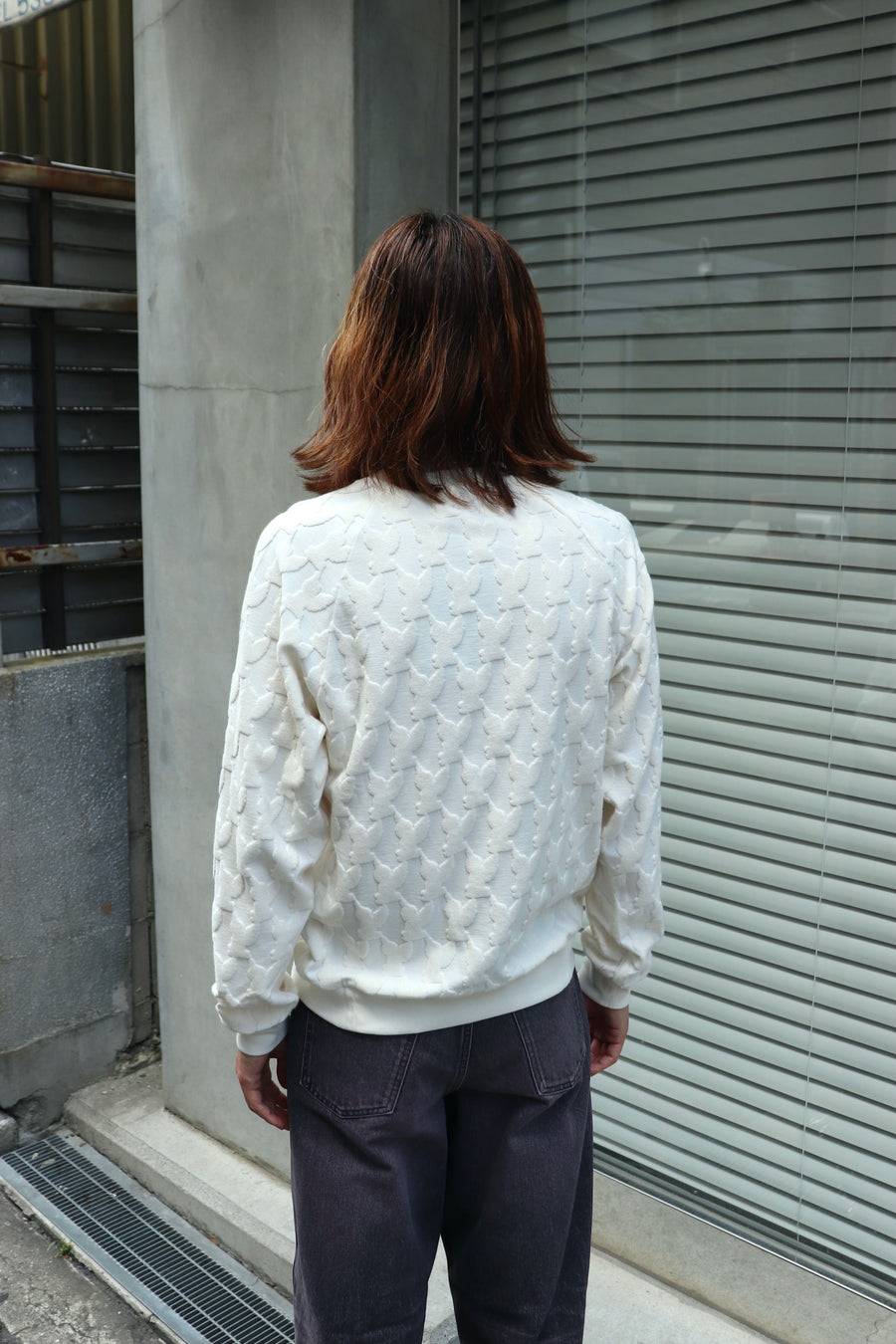 MASU  ANGEL PILE JACQUARD SWEATSHIRT(CREAM)