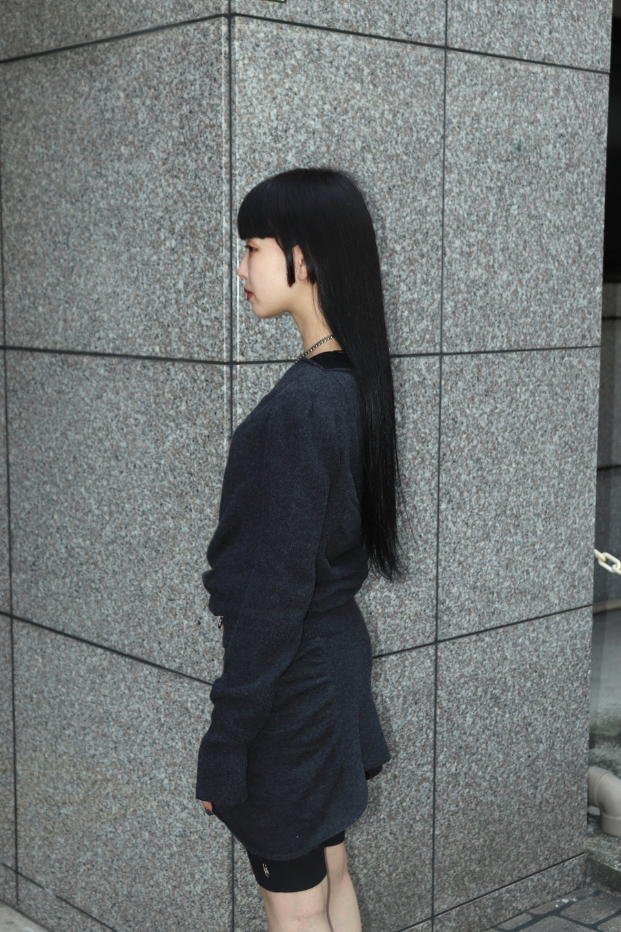 JUUKIFF  GATHERED WIDE-NECK TOP IN WOOL