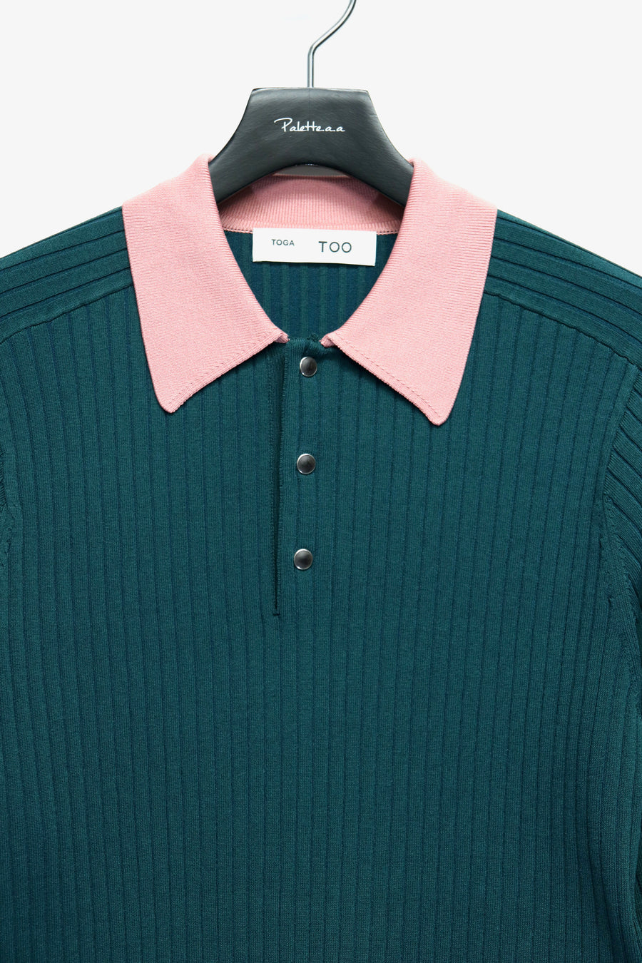 TOGA VIRILIS  Wave knit polo shirt