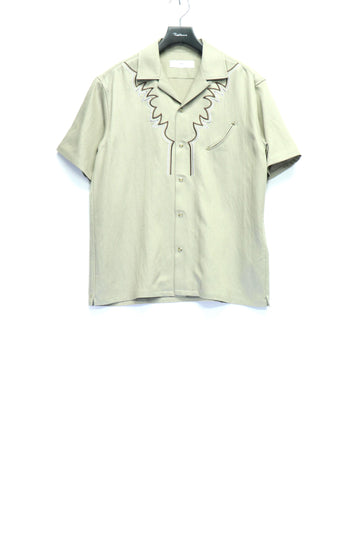 TOGA VIRILIS  Embroidery western S/S shirt(BEIGE)
