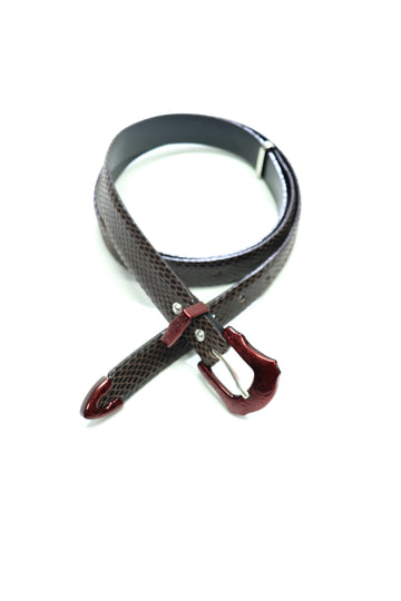 TOGA VIRILIS  Leather belt color(BROWN)