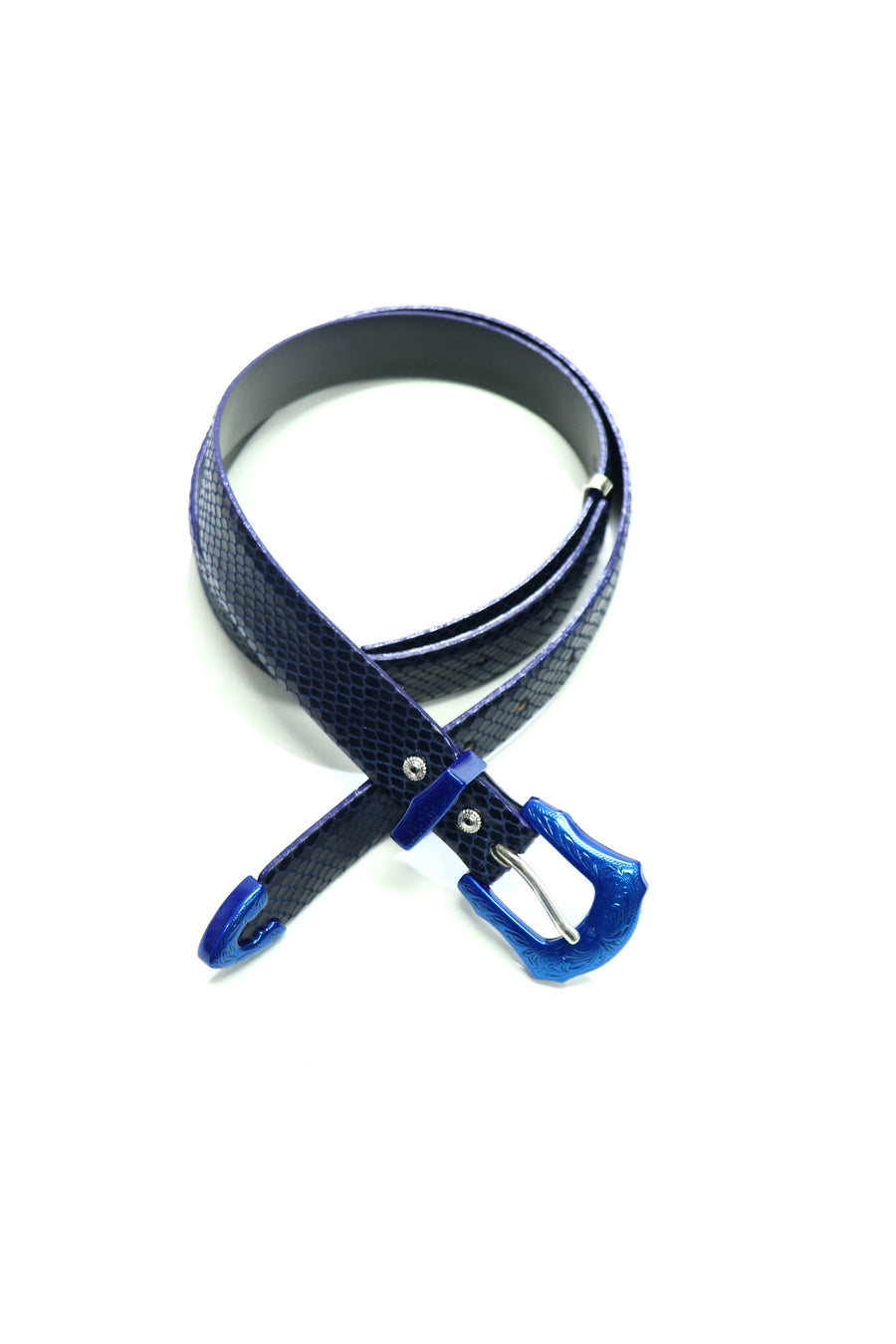 TOGA VIRILIS  Leather belt color(NAVY)