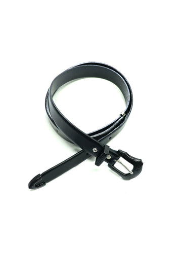 TOGA VIRILIS  Leather belt color(BLACK)