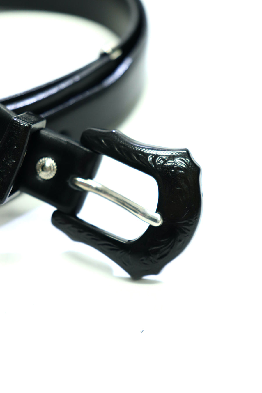 TOGA VIRILIS  Leather belt color(BLACK)